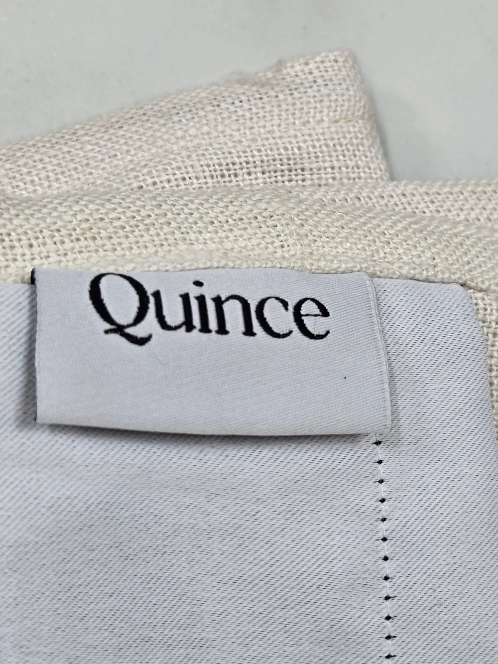 QUINCE Set 2 48x84 Heavyweight European Linen Room Darkening Curtains Sand 0205